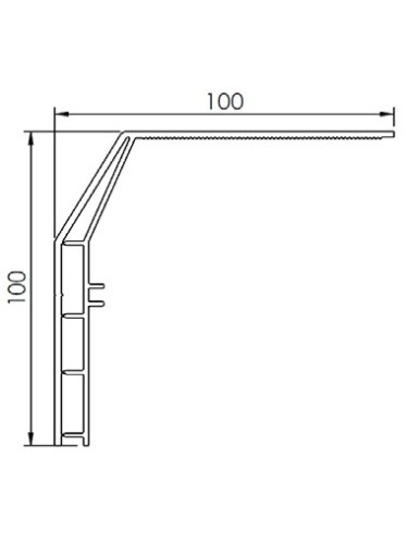 Habillage d'appui rénovation double-paroi (longueur 2m) gris clair RAL 7035
