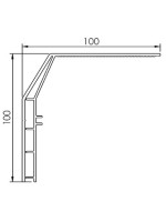 Habillage d'appui rénovation double-paroi (longueur 2m) chêne doré