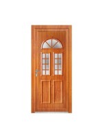 Porte d’entrée PVC NAPY Vitrée – Panneau mouluré & vitrage Delta – Gamme Élégance Tradition