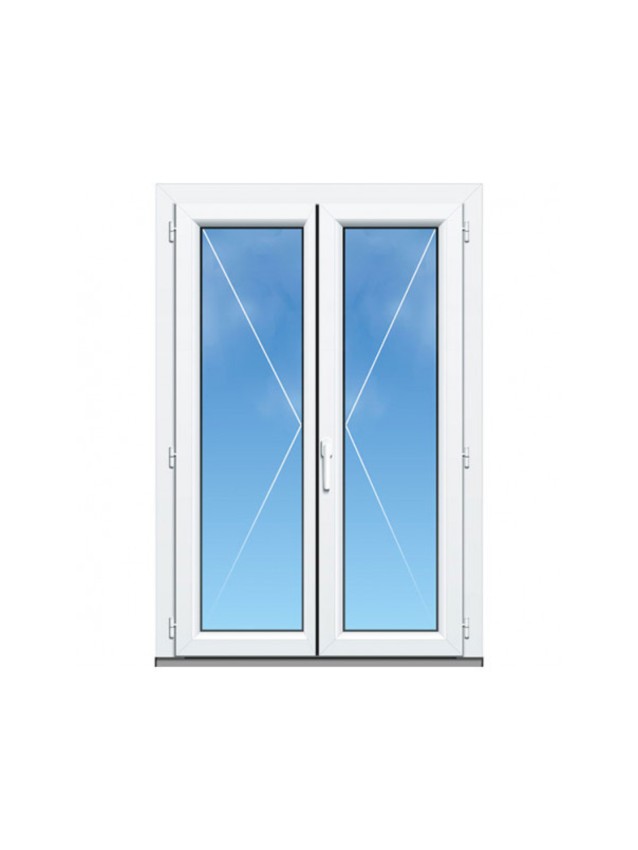 Porte-Fenêtre PVC 2 Vantaux sur Mesure – Gamme Élégance