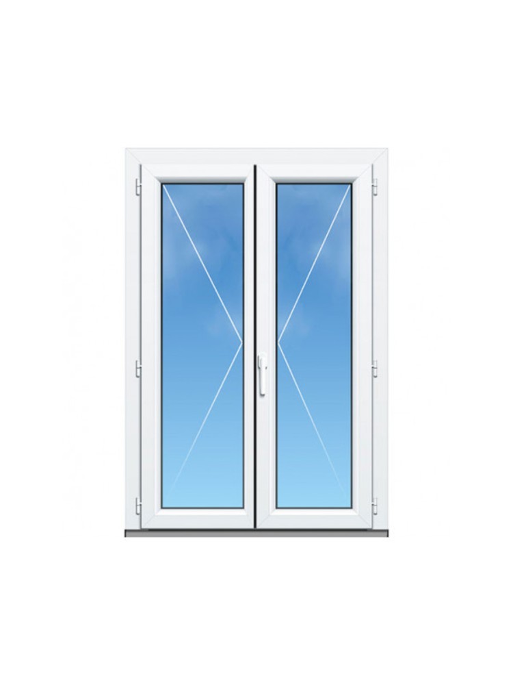 Porte-Fenêtre PVC 2 Vantaux sur Mesure – Gamme Élégance