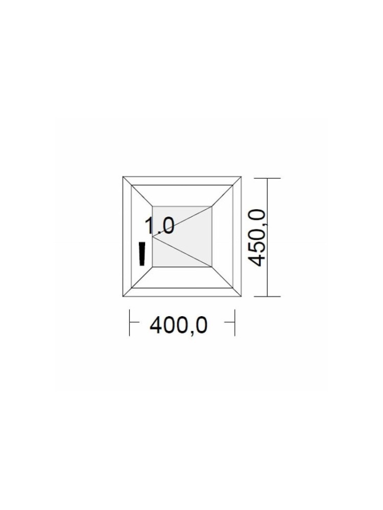 Fenêtre PVC 1 vantail standard pour tableau 45 x 40 cm tirant droit