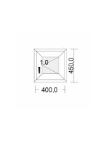 Fenêtre PVC 1 vantail standard pour tableau 45 x 40 cm tirant droit