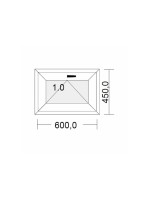 Châssis à soufflet PVC blanc pour tableau 45 x 60 cm