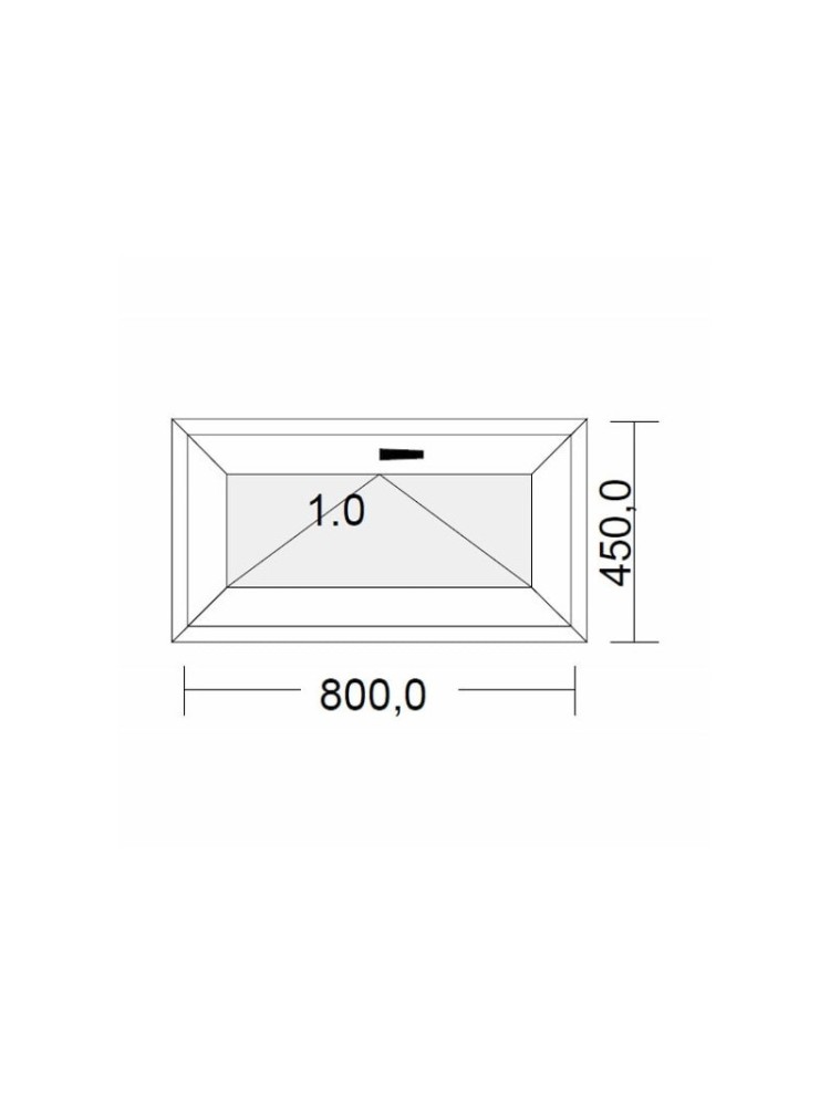 Châssis à soufflet PVC blanc pour tableau 45 x 80 cm