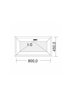 Châssis à soufflet PVC blanc pour tableau 45 x 80 cm