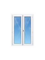 Porte fenetre PVC blanche pour tableau 215 x 120 cm