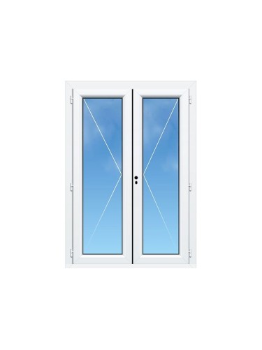 Porte fenetre PVC blanche pour tableau 215 x 140 cm