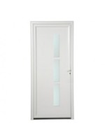 Porte d'entrée standard PVC New-York poussant gauche pour tableau 215 x 90