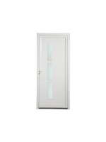 Porte d'entrée standard PVC  New-York  poussant droit pour tableau  215 x 90