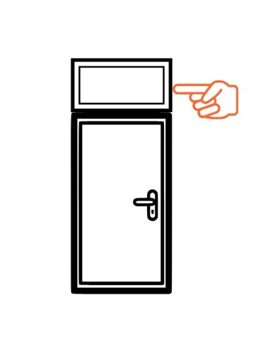 Imposte fixe pour portes d'entrée PVC