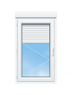 Fenêtres PVC 1 vantail Ouvrant à la française Blanche et volet