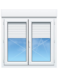 Fenêtres PVC 2 vantaux Oscillo-battante Blanche et volet