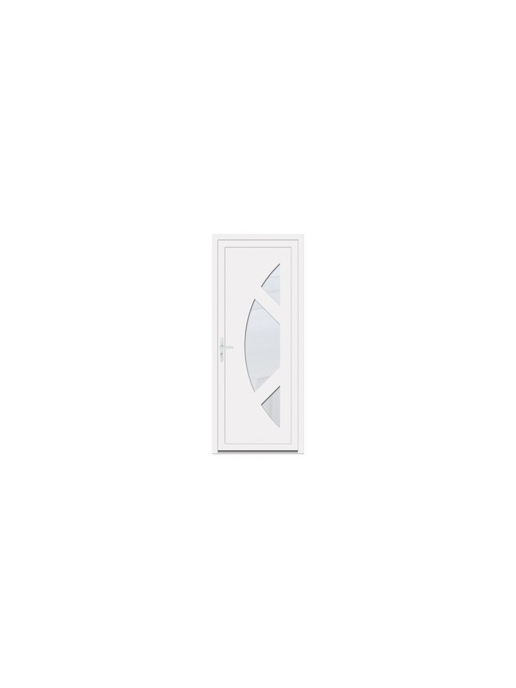 Porte d’entrée PVC SOLÈNE – Gamme Contemporaine – Design épuré & vitrage dépoli