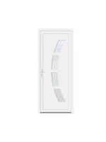 Porte d’entrée PVC SALOMÉ – Gamme Contemporaine – Design moderne & vitrage dépoli