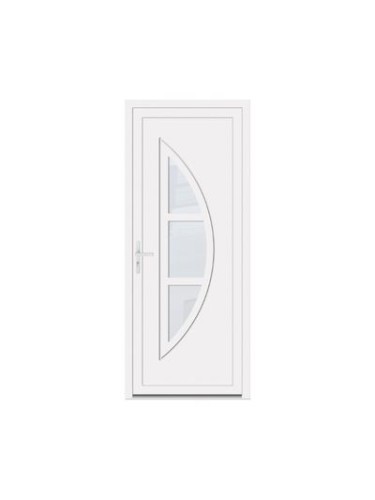 Porte d’entrée PVC COLINE – Gamme Contemporaine – Design moderne & vitrage dépoli vertical