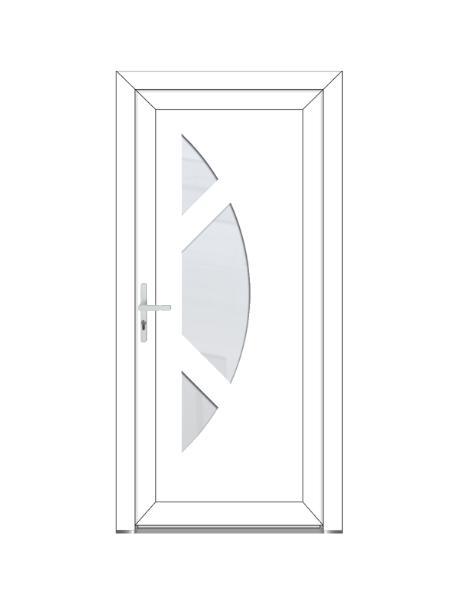 SOLENE Porte classique - style contemporaine PVC