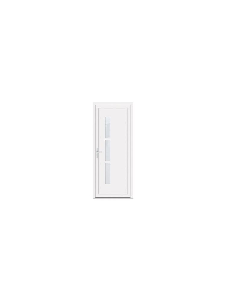 Porte d’entrée PVC JULINE – Gamme Contemporaine – Design moderne & grand vitrage dépoli