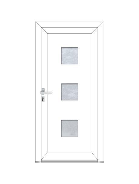 CARELIA  Porte entrée élégance - style CONTEMPORAINE PVC