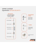 Porte d’entrée PVC ALINE – Gamme Contemporaine – Design moderne, vitrage dépoli & insert inox