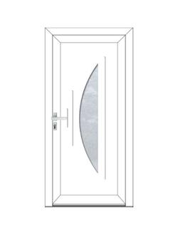 BLANDINE Porte entrée élégance - style CONTEMPORAINE PVC