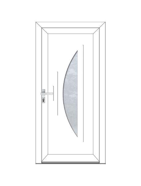 BLANDINE Porte entrée élégance - style CONTEMPORAINE PVC