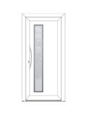 BELLA Porte entrée élégance - style CONTEMPORAINE PVC