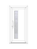 BELLA Porte entrée élégance - style CONTEMPORAINE PVC