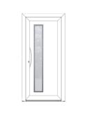 BELLA Porte entrée élégance - style CONTEMPORAINE PVC