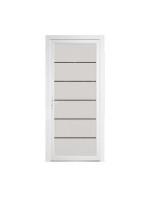 Porte d’entrée PVC KRYSTEN – Gamme Glass – Entièrement vitrée décor dépoli & motif transparent