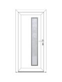 BELLA Porte entrée élégance - style CONTEMPORAINE PVC