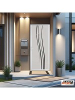 Porte d’entrée PVC LOREN – Gamme Glass – Entièrement vitrée décor dépoli & motif transparent