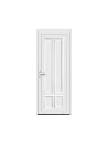 Porte d’entrée PVC KATY – Panneau plein mouluré – Gamme Élégance Tradition