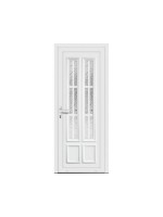 Porte d’entrée PVC KATY Vitrée – Panneau mouluré & vitrage Delta – Gamme Élégance Tradition