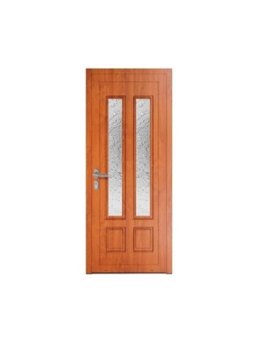 Porte d’entrée PVC KATY Vitrée – Panneau mouluré & vitrage Delta – Gamme Élégance Tradition