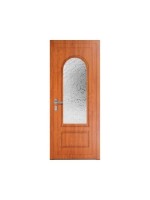 Porte d’entrée PVC MOLY Vitrée – Panneau mouluré & vitrage Delta – Gamme Élégance Tradition