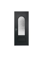 Porte d’entrée PVC MOLY Vitrée – Panneau mouluré & vitrage Delta – Gamme Élégance Tradition