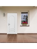 Porte d’entrée PVC MOLY – Panneau plein mouluré – Gamme Élégance Tradition