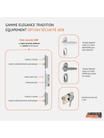 Porte d’entrée PVC DIPSY – Panneau plein mouluré – Gamme Élégance Tradition