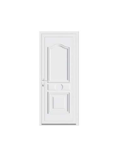 Porte d’entrée PVC DIPSY – Panneau plein mouluré – Gamme Élégance Tradition