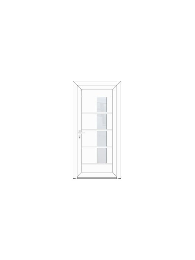 Porte d’entrée PVC contemporaine LUCE sur mesure – Gamme Élégance PE70