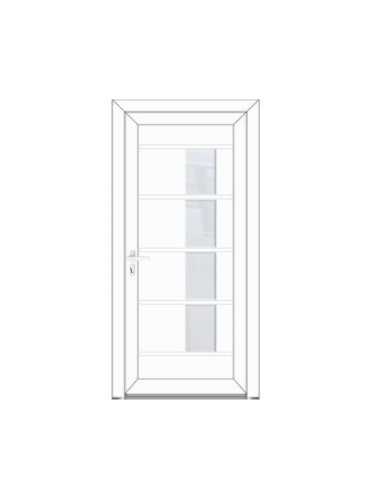 Porte d’entrée PVC contemporaine LUCE sur mesure – Gamme Élégance PE70