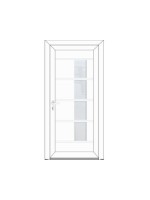 Porte d’entrée PVC contemporaine LUCE sur mesure – Gamme Élégance PE70