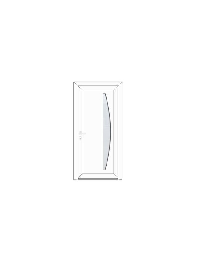 Porte d’entrée PVC contemporaine CYBELINE sur mesure – Gamme Élégance PE70