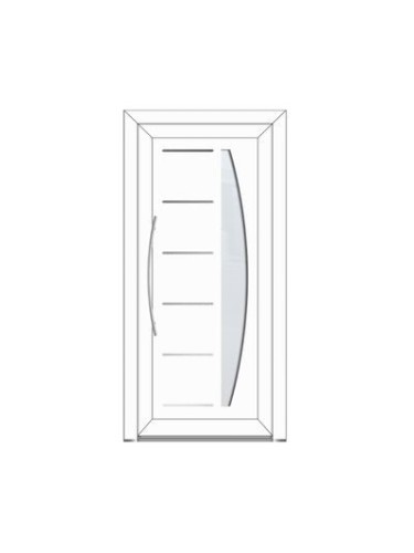 Porte d’entrée PVC contemporaine CYBELINE sur mesure – Gamme Élégance PE70