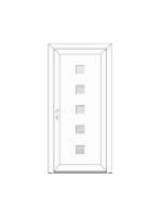 Porte d’entrée PVC contemporaine CARLO sur mesure – Gamme Élégance