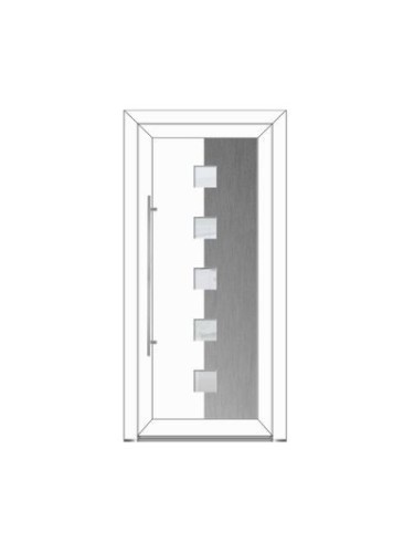 Porte d’entrée PVC contemporaine CARLO sur mesure – Gamme Élégance