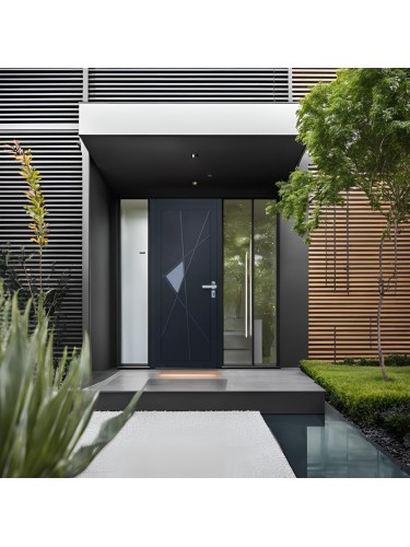 Porte d’entrée PVC contemporaine VERA sur mesure – Gamme Élégance