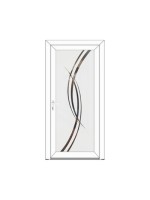 Porte d’entrée PVC IRIS Style Glass – Panneau entièrement vitré dépoli – Gamme Élégance Style Glass