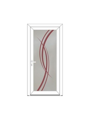 Porte d’entrée PVC IRIS Style Glass – Panneau entièrement vitré dépoli – Gamme Élégance Style Glass